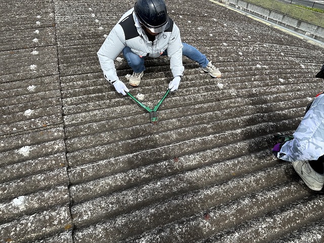 工場屋根の修理