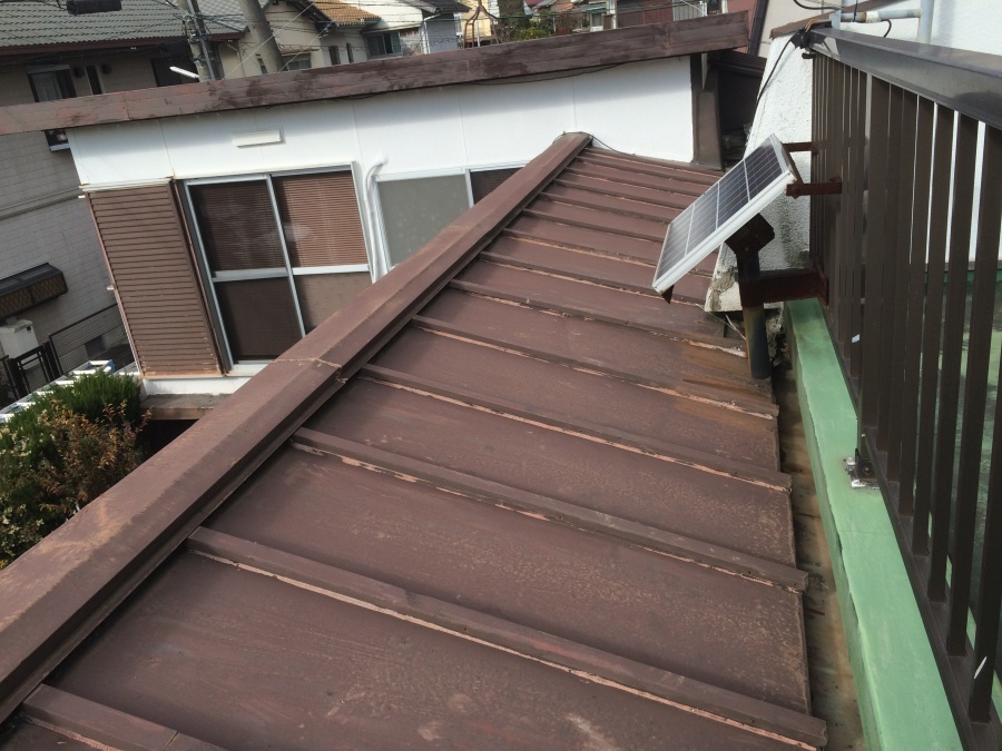 瓦棒屋根の現状確認
